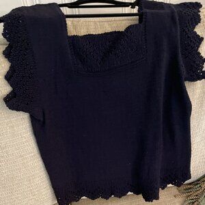 hand tight knit cotton top